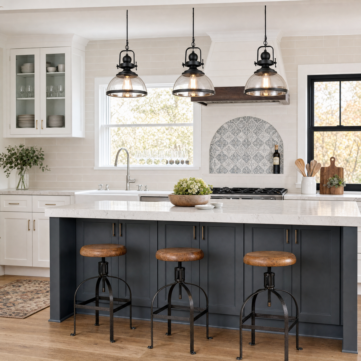 Lavisa - Clear Glass Bowl Pendant Light