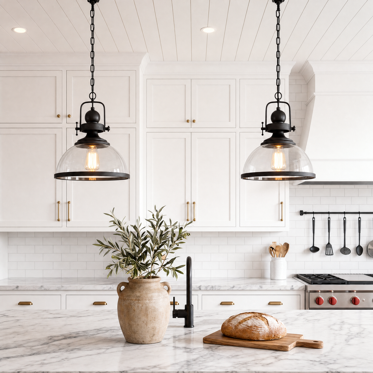 Lavisa - Clear Glass Bowl Pendant Light