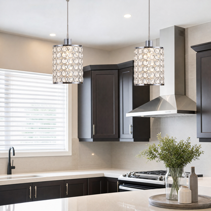 Lavisa - Crystal Cylinder Pendant Light Set for Modern Decor