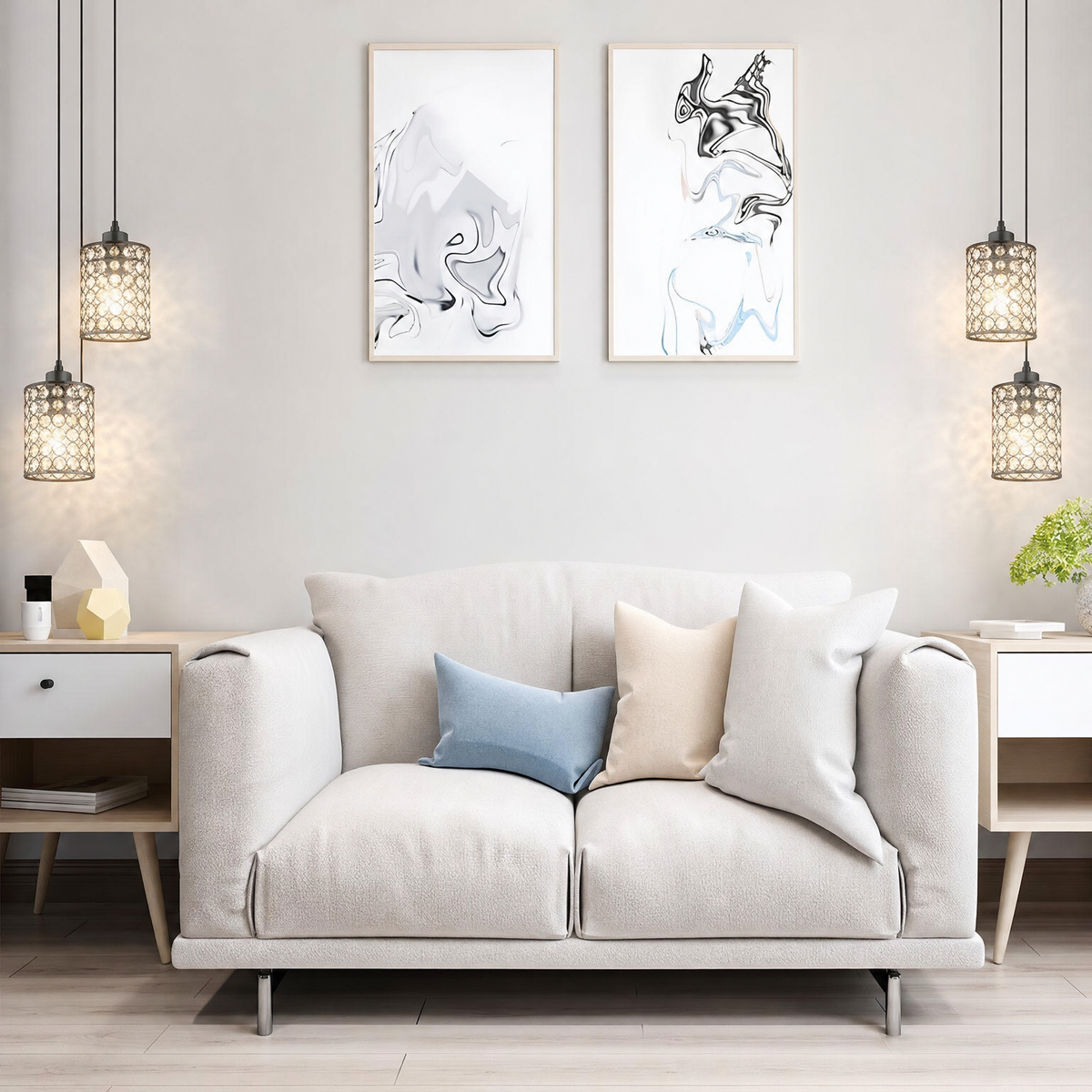 Lavisa - Crystal Cylinder Pendant Light Set for Modern Decor