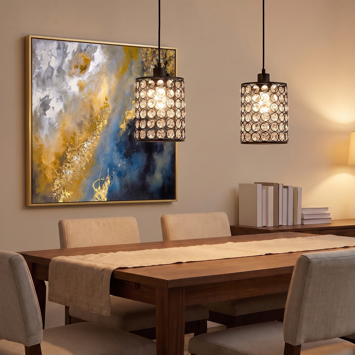 Lavisa - Crystal Cylinder Pendant Light Set for Modern Decor