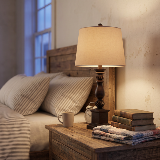Lavisa - Rustic Bronze Resin Table Lamp