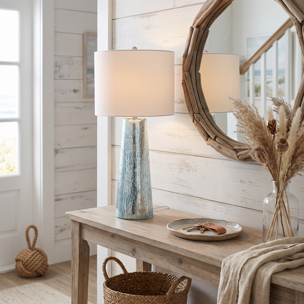 Lavisa - Coastal Mercury Glass Table Lamp