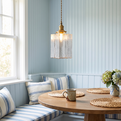 Lavisa - Ripple Glass Iron Pendant Light for Living Rooms
