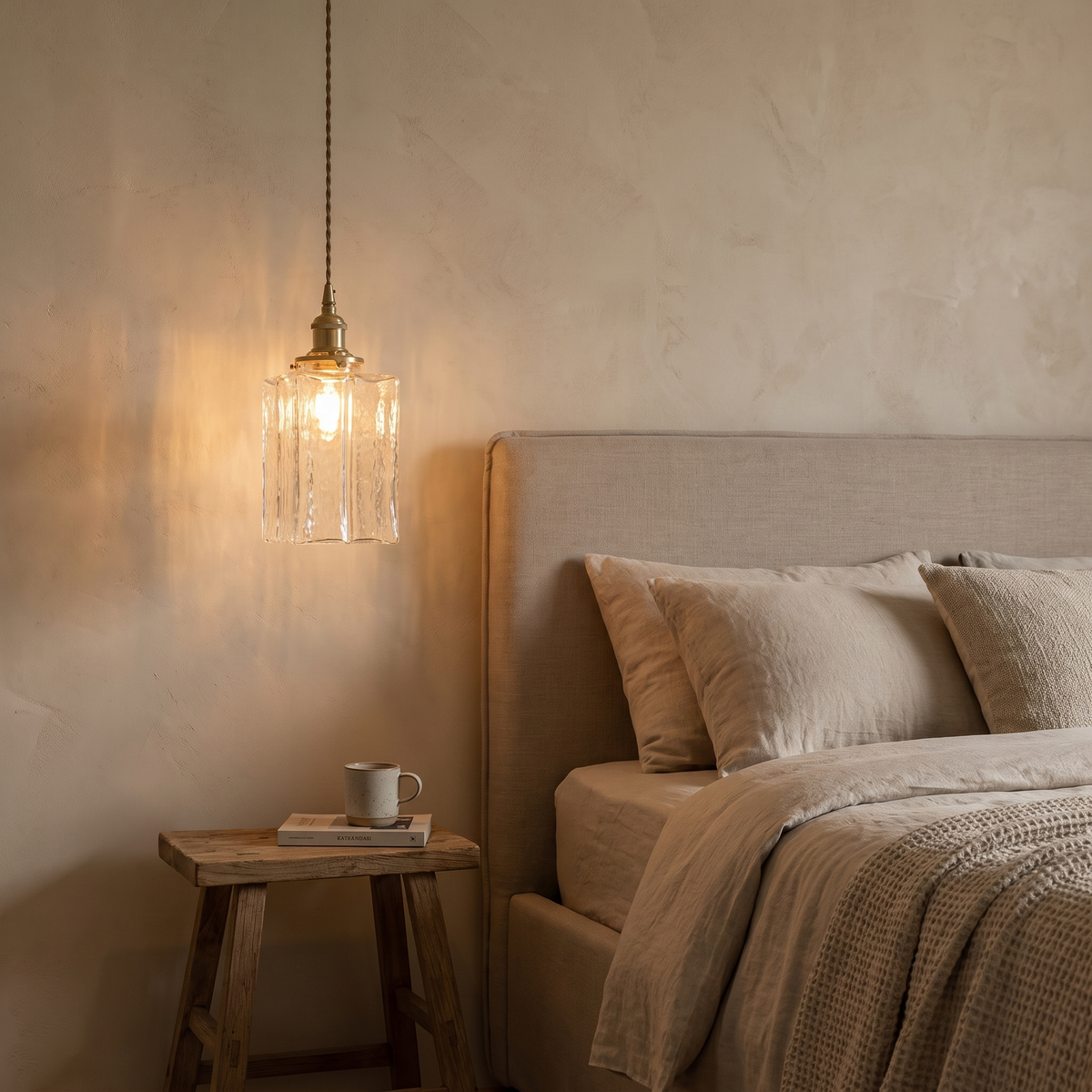 Lavisa - Ripple Glass Iron Pendant Light for Living Rooms