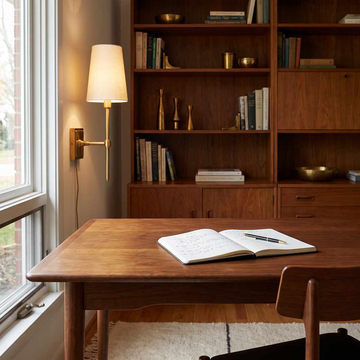 Lavisa - Linen Shade Brass Wall Lamp