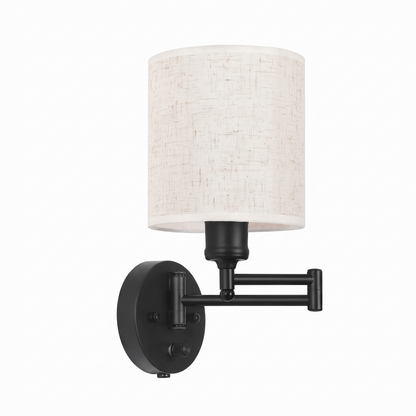 Lavisa - Adjustable Swing Arm Fabric Wall Sconce