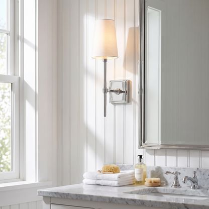 Lavisa - Linen Shade Brass Wall Lamp