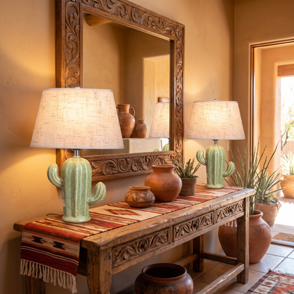 Lavisa - Cactus Southwest Ceramic Table Lamp