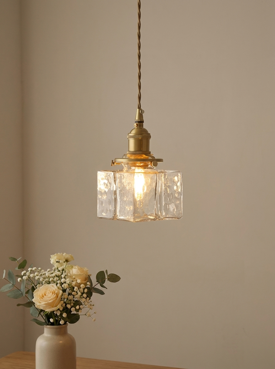 Lavisa - Ripple Glass Iron Pendant Light for Living Rooms