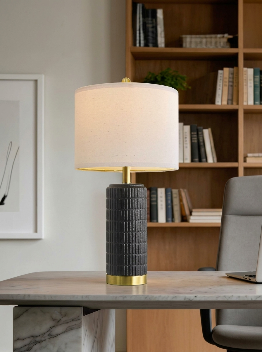 Lavisa - Black and Gold Ceramic Table Lamp