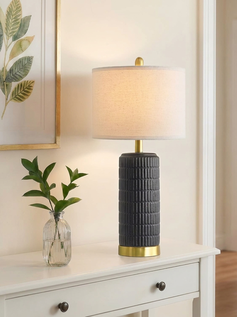 Lavisa - Black and Gold Ceramic Table Lamp