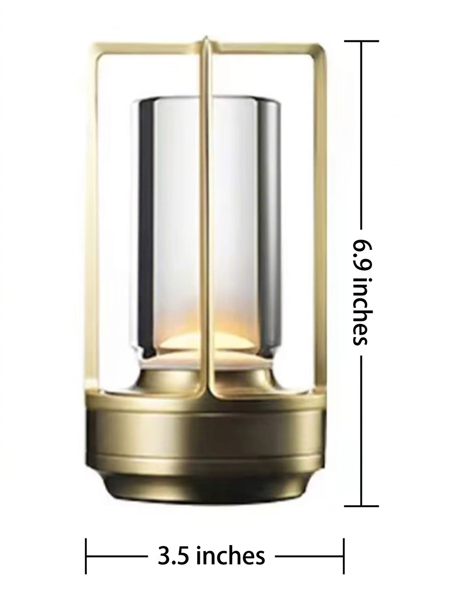 Lavisa - Cordless Crystal Table Lantern with Rechargeable USB Power