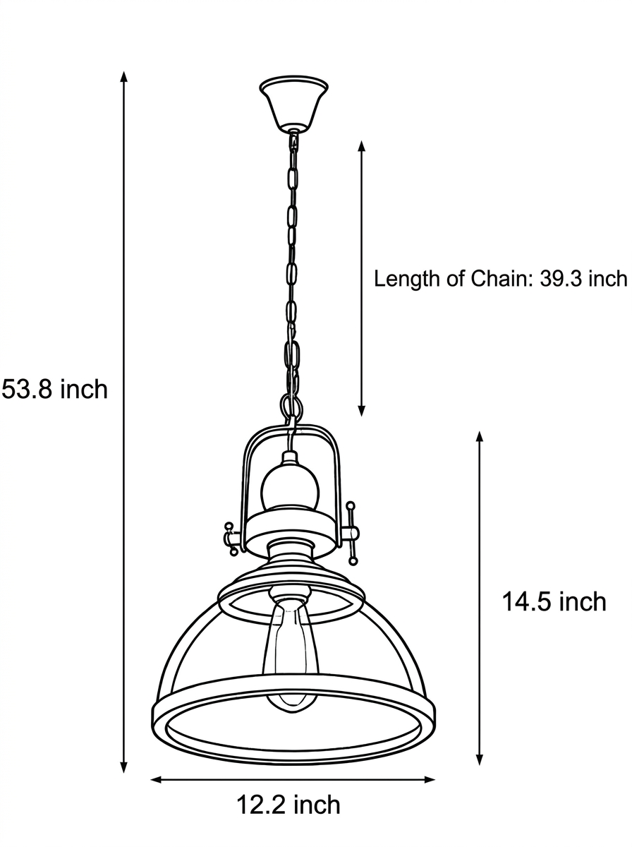 Lavisa - Clear Glass Bowl Pendant Light