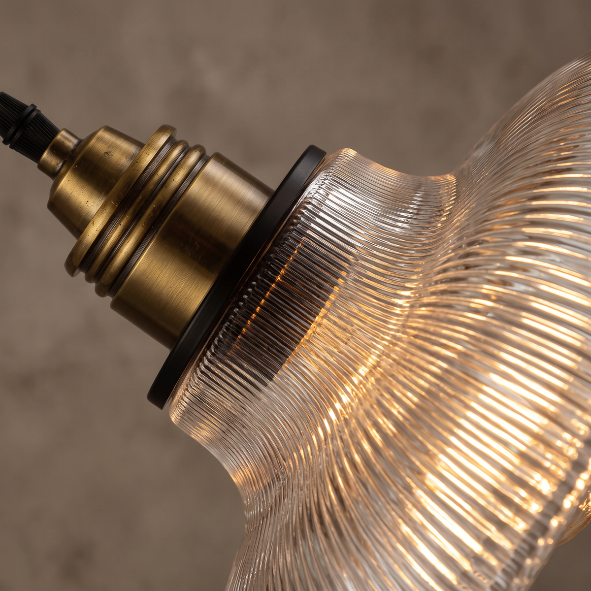 Lavisa - Ribbed Glass Dome Pendant Light for Restaurants