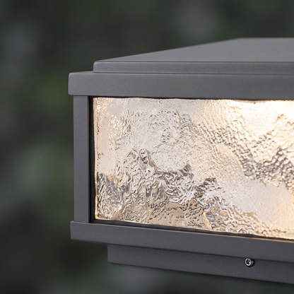 Lavisa - Die-Cast Square Solar Pillar Light with E27 Socket
