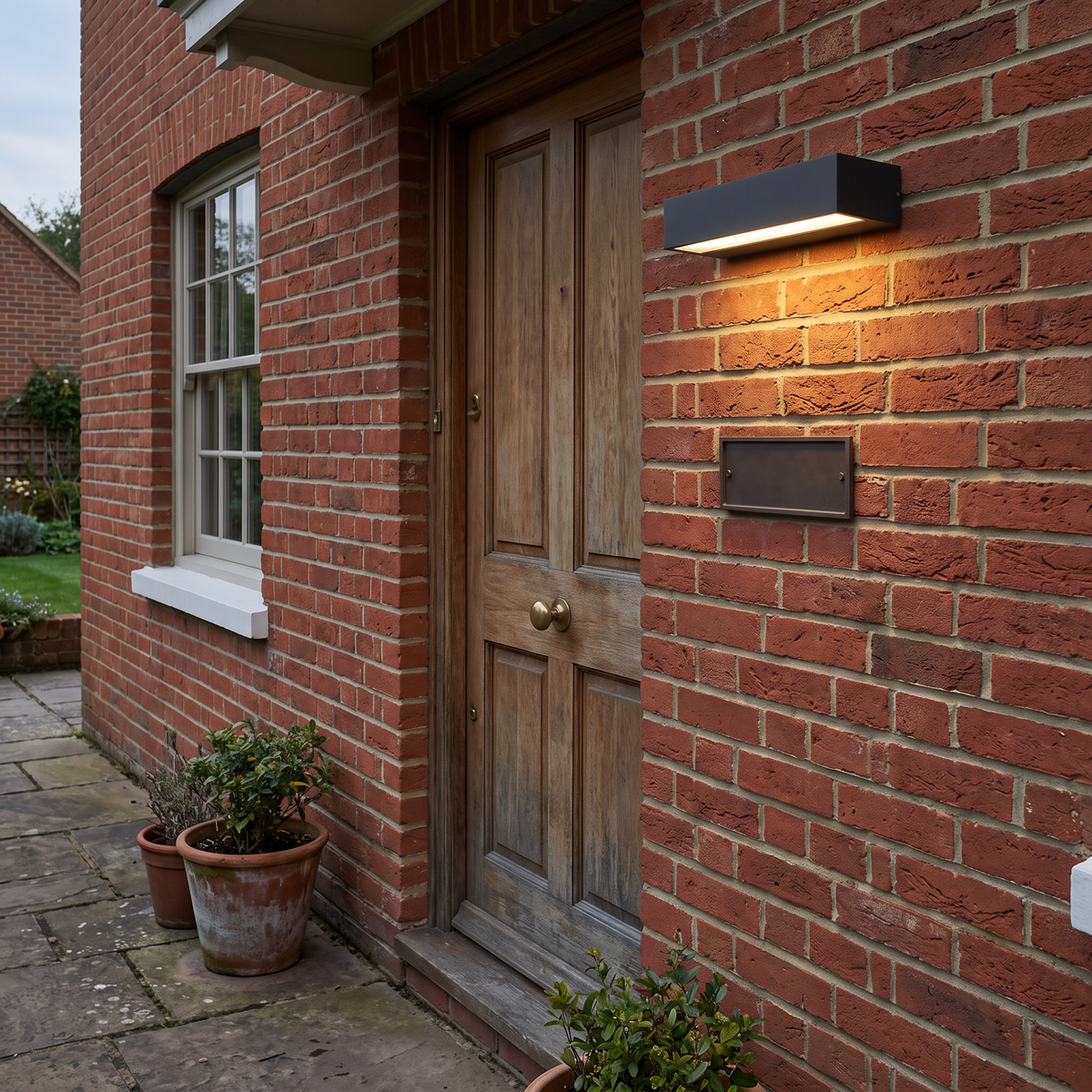 Lavisa - Modern LED Porch Light with Glass Wash Panel
