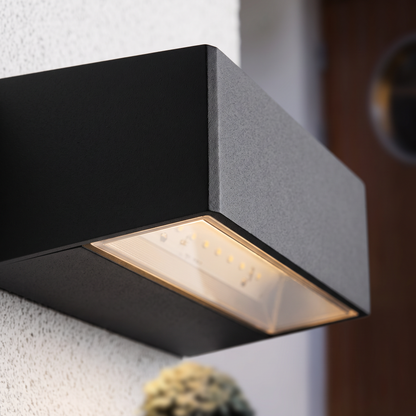 Lavisa - Modern LED Porch Light with Glass Wash Panel