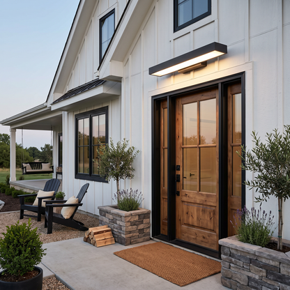 Lavisa - Black Linear LED Outdoor Entryway Wall Light