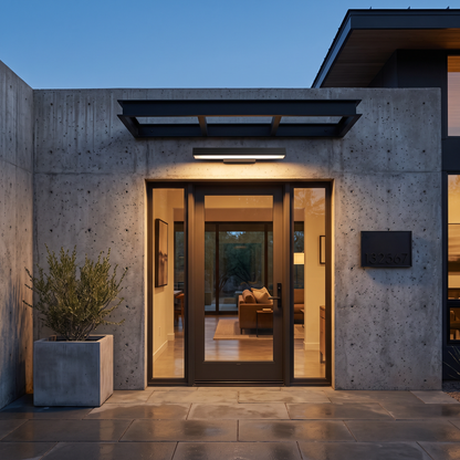 Lavisa - Black Linear LED Outdoor Entryway Wall Light