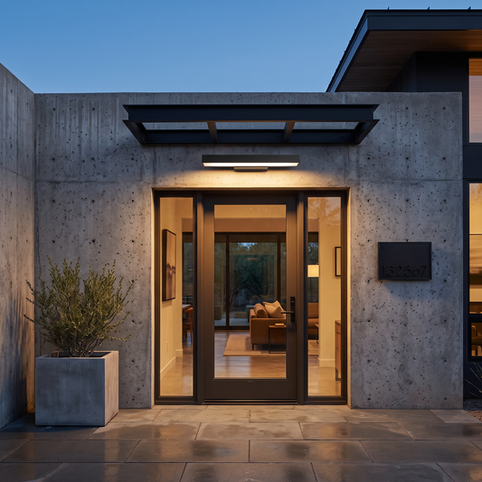 Lavisa - Black Linear LED Outdoor Entryway Wall Light