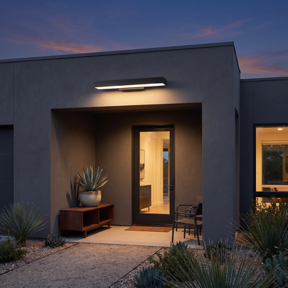 Lavisa - Black Linear LED Outdoor Entryway Wall Light