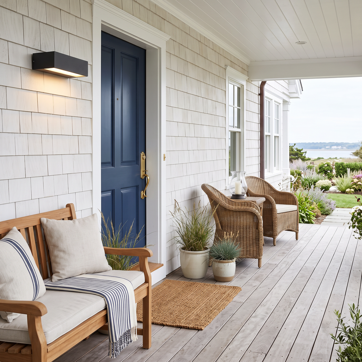 Lavisa - Modern LED Porch Light with Glass Wash Panel