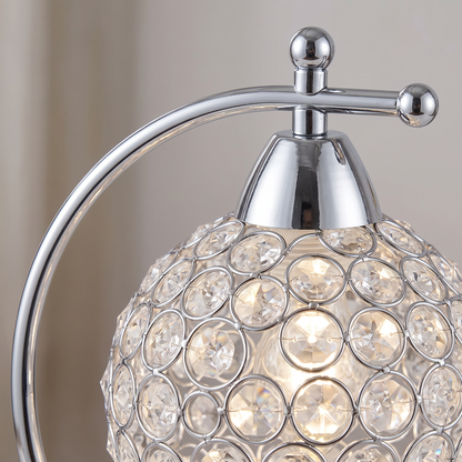 Lavisa - Crystal Table Lamp with Arched Arm and Inline Cord Switch