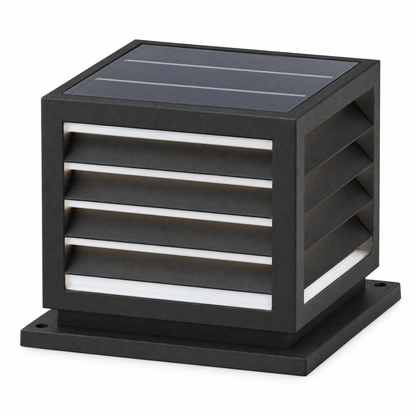 Lavisa - Waterproof Outdoor Pillar Light with Solar and Hardwired Power