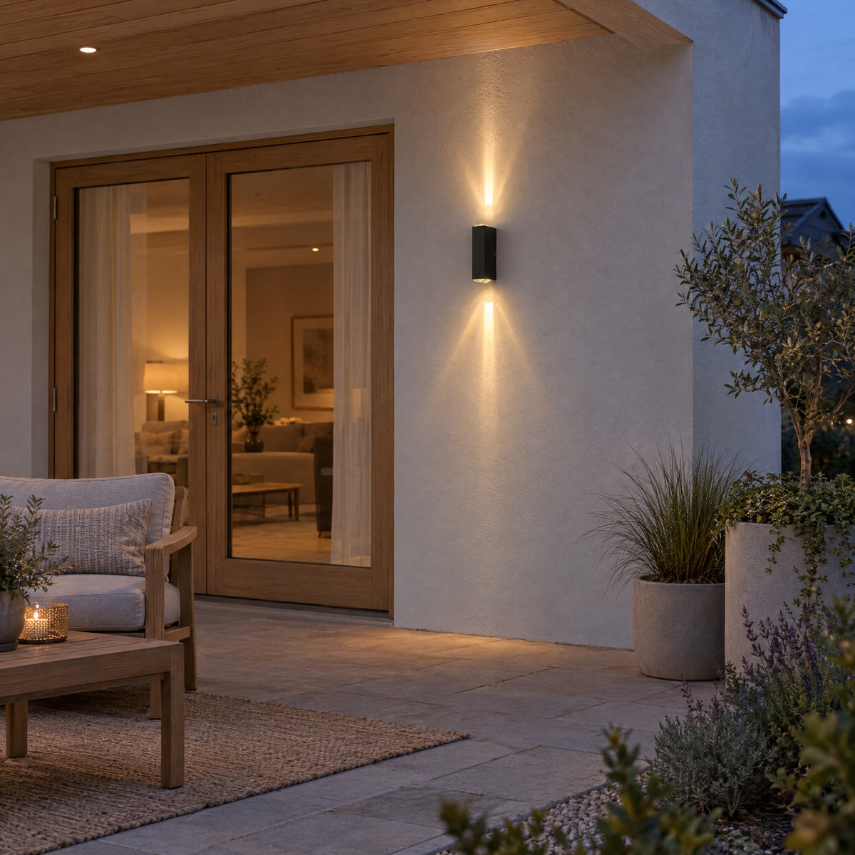 Lavisa - Modern Up and Down Outdoor Wall Sconce LED Lamp