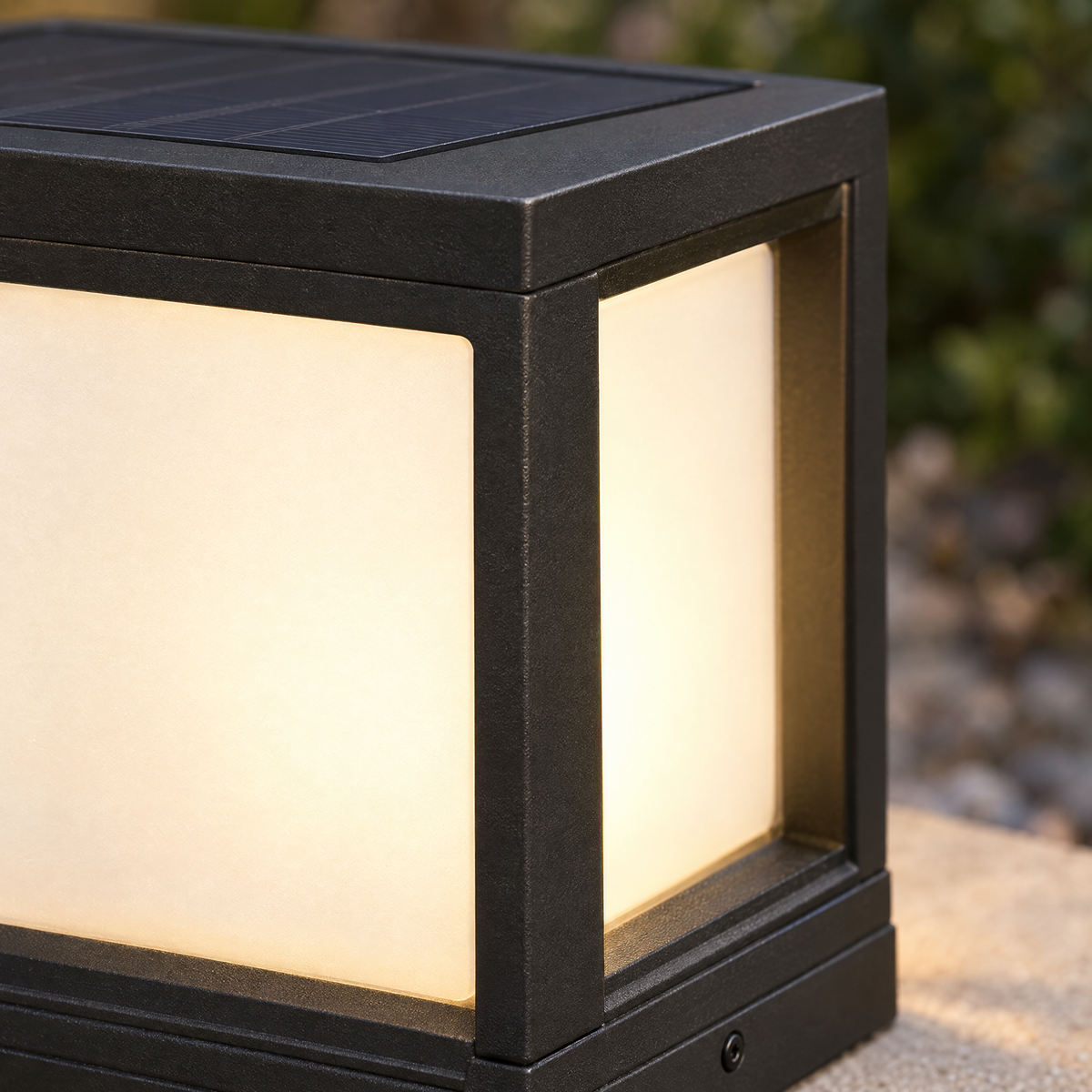 Lavisa - Solar Garden Pedestal Light with 3-Color LED