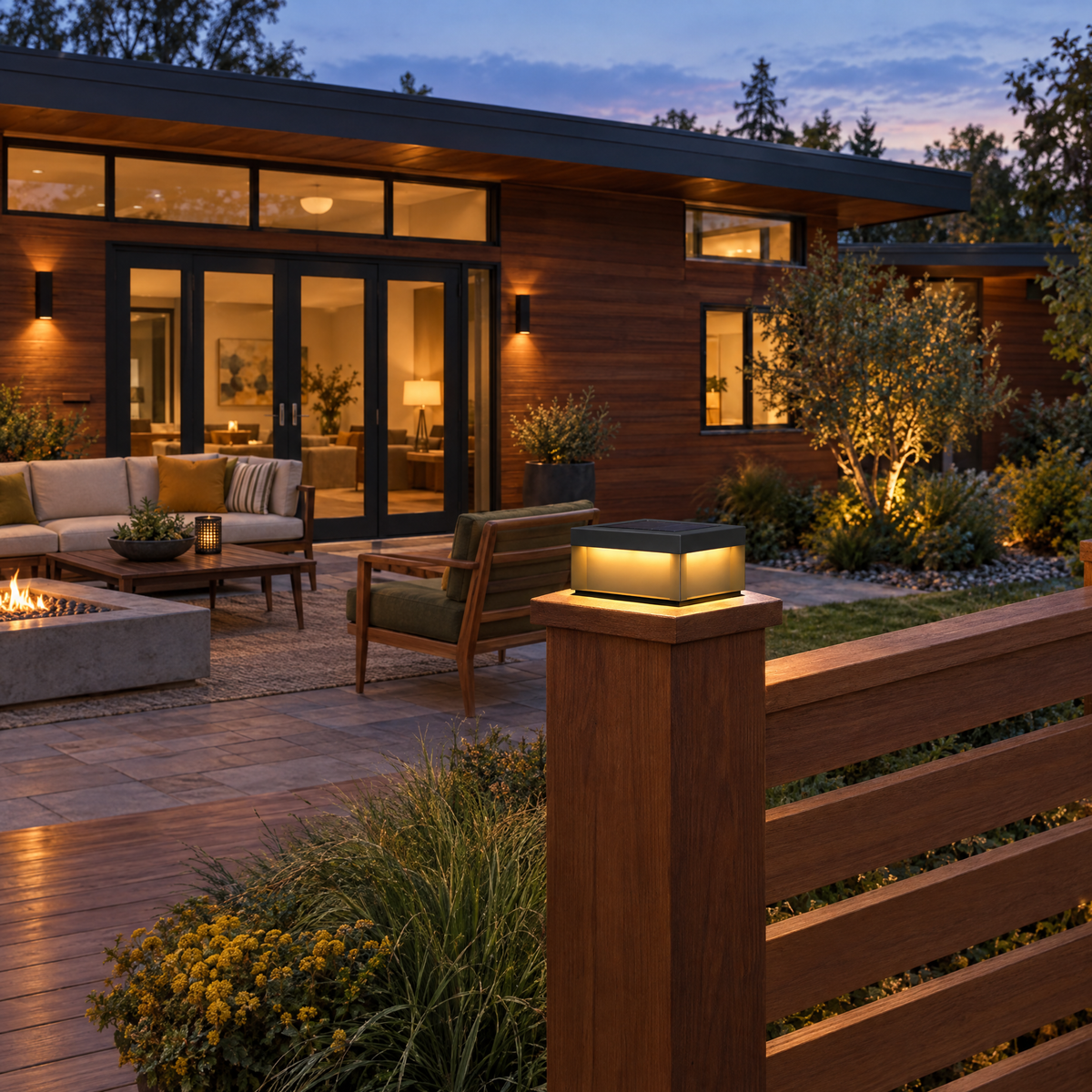 Lavisa - Square Solar Deck Light Stainless Steel IP65 Lamp