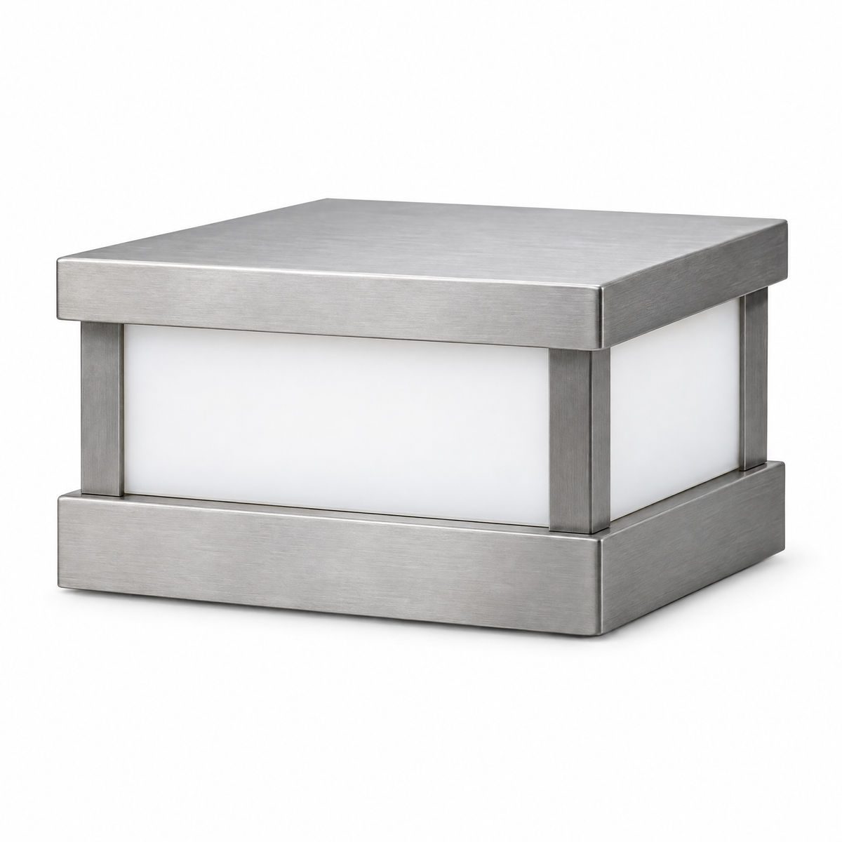 Lavisa - Black Square Pillar Light Solar Or Hardwired LED