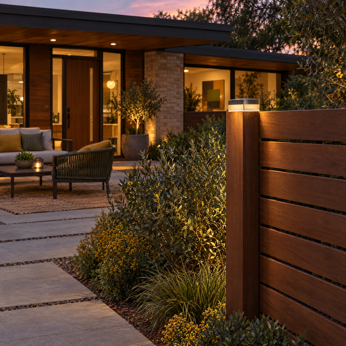 Lavisa - Modern Square Fence Post Light LED Pillar Lamp