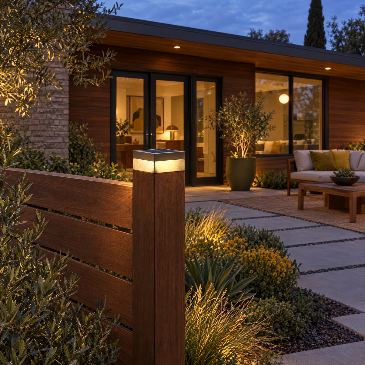 Lavisa - Modern Square Fence Post Light LED Pillar Lamp