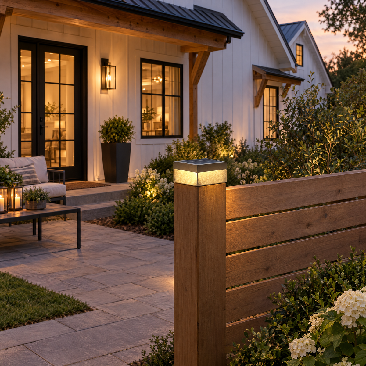 Lavisa - Modern Square Fence Post Light LED Pillar Lamp