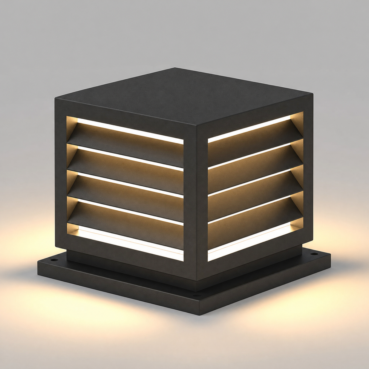 Lavisa - Waterproof Outdoor Pillar Light with Solar and Hardwired Power
