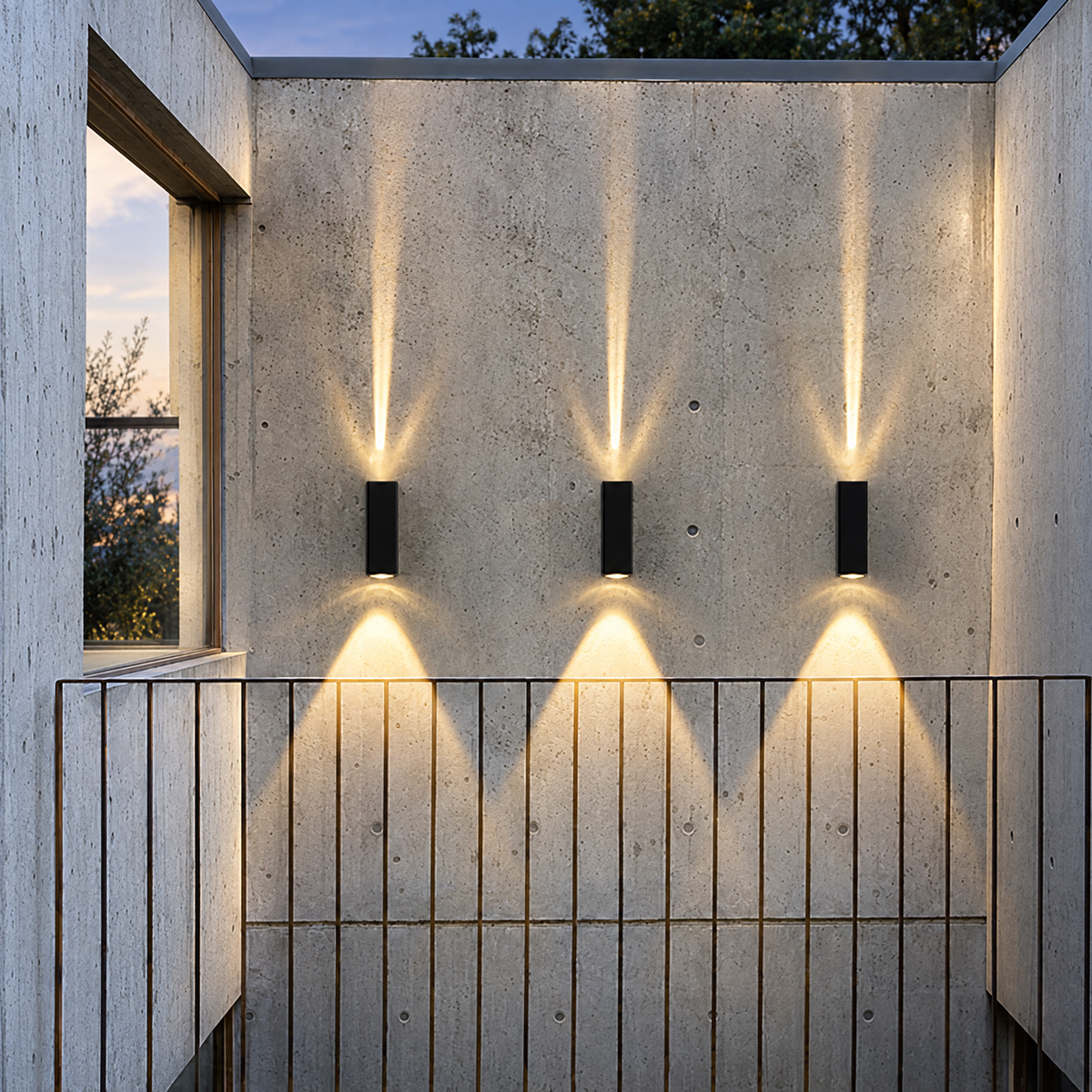 Lavisa - Modern Up and Down Outdoor Wall Sconce LED Lamp