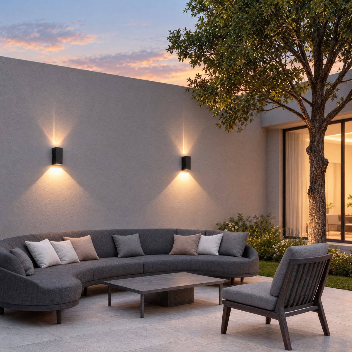 Lavisa - Modern Up and Down Outdoor Wall Sconce LED Lamp