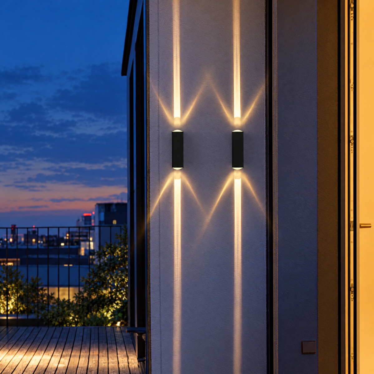 Lavisa - Modern Up and Down Outdoor Wall Sconce LED Lamp