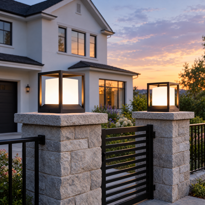 Lavisa - Solar Garden Pedestal Light with 3-Color LED