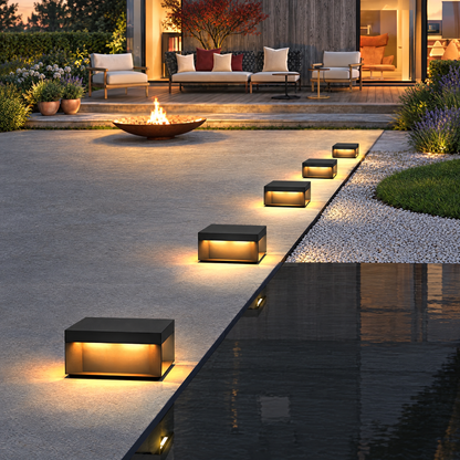 Lavisa - Square Solar Deck Light Stainless Steel IP65 Lamp
