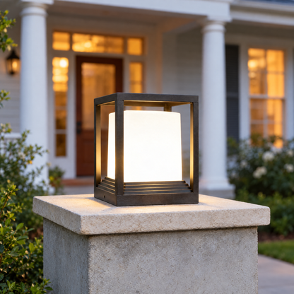 Lavisa - Solar Garden Pedestal Light with 3-Color LED