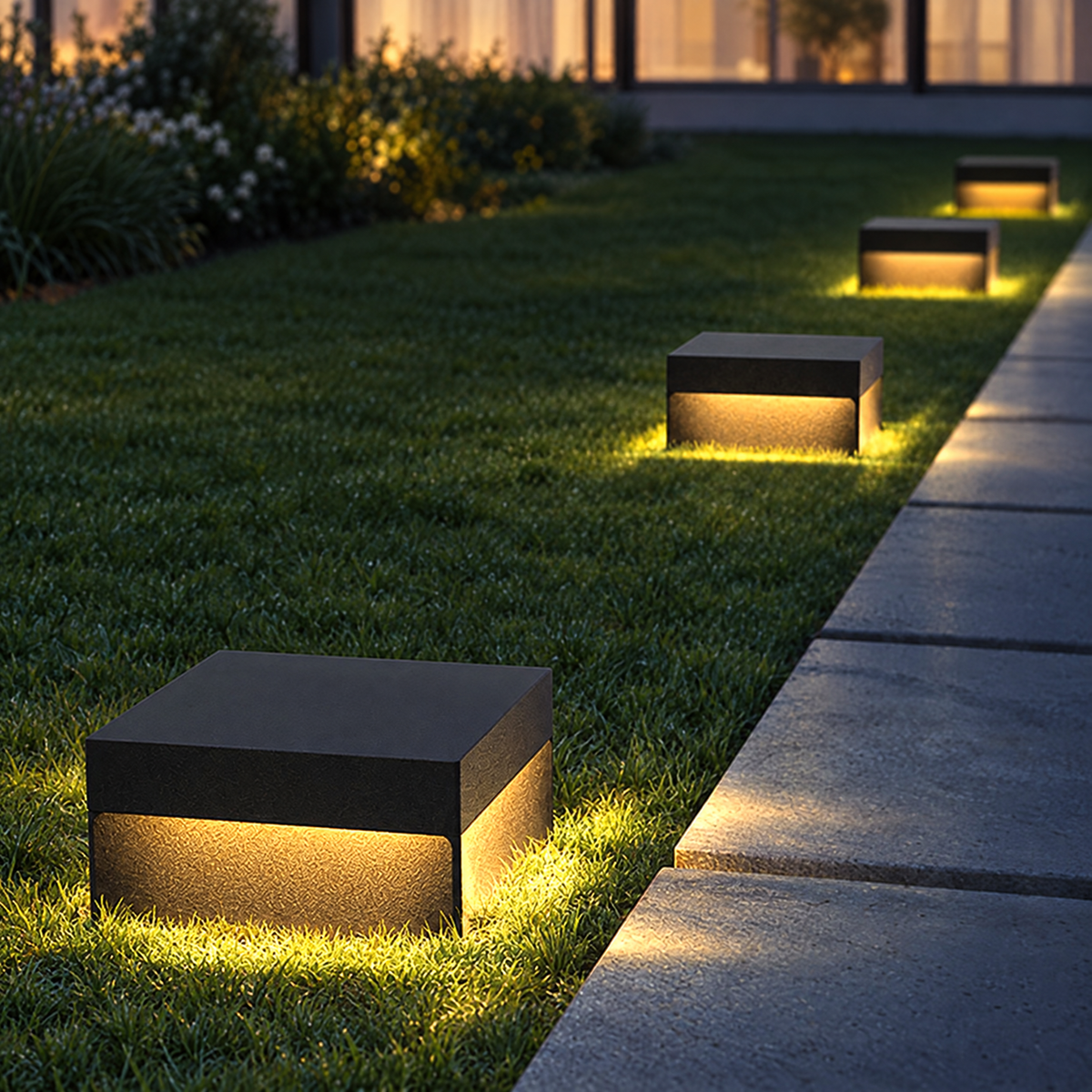 Lavisa - Modern Square Fence Post Light LED Pillar Lamp