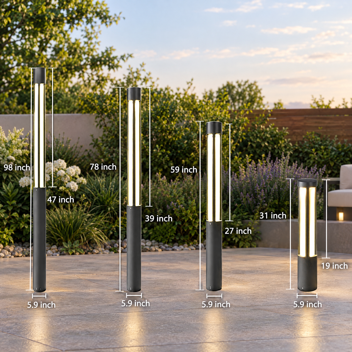 Lavisa - Modern LED Bollard Light for Outdoor Pathways