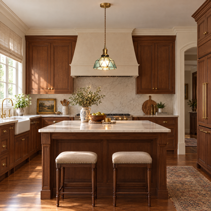 Lavisa - Vintage Stained Glass Pendant Light