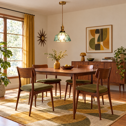 Lavisa - Vintage Stained Glass Pendant Light