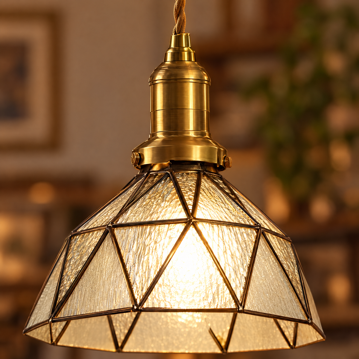 Lavisa - Vintage Stained Glass Pendant Light