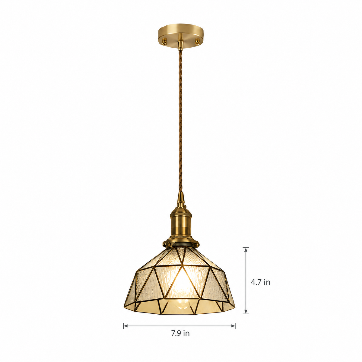 Lavisa - Vintage Stained Glass Pendant Light