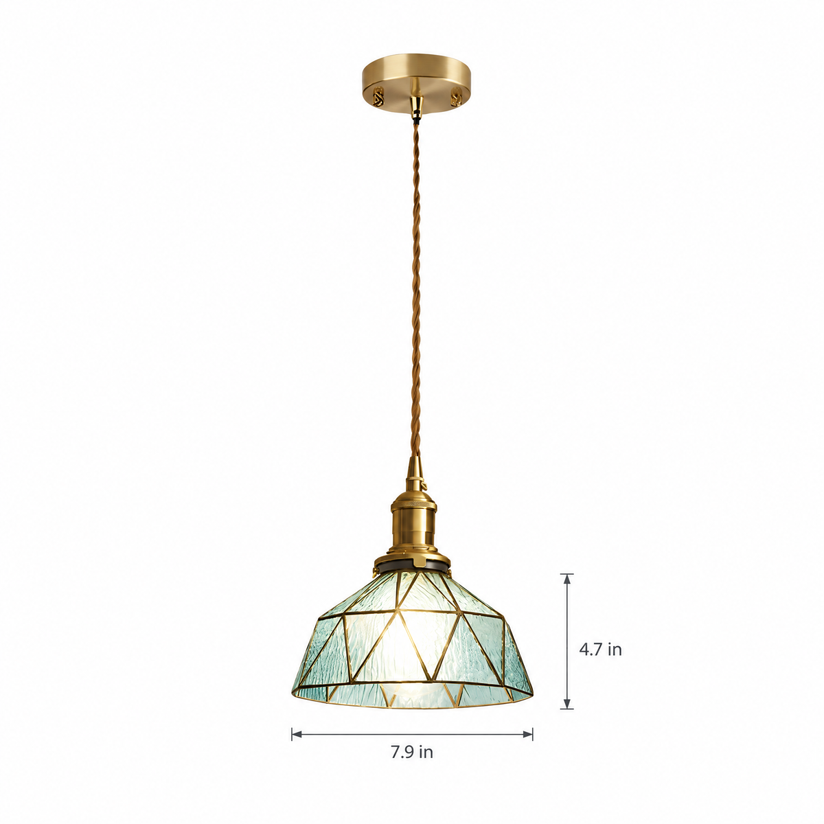 Lavisa - Vintage Stained Glass Pendant Light